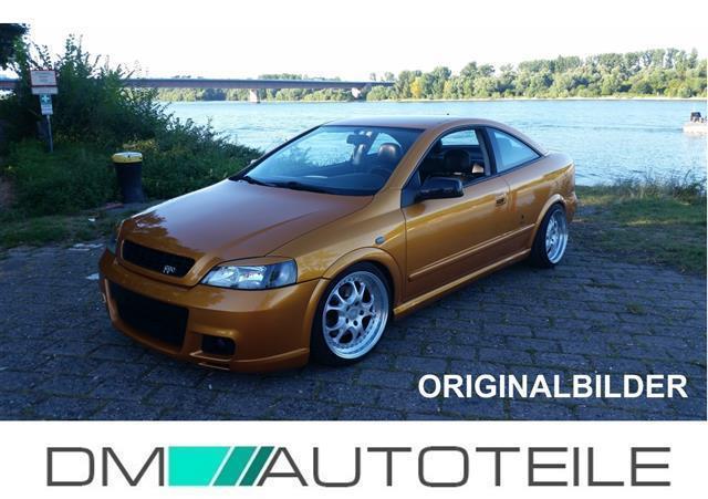 Set Opel Astra G OPC II Design Stoßstange vorne ABS 97-04/ Nebelscheinwerfer Smoke inklusive Kühlergitter ohne Emblem mit ...