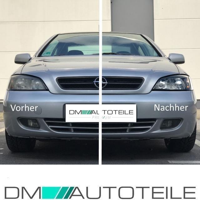 Set Opel Astra G Scheinwerfer Klarglas Schwarz H7/HB3 Bj 97-04 + Birnen Komplettset