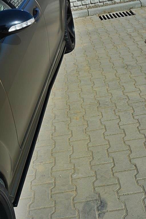 Seitenschweller Ansatz für MERCEDES S-KLASSE W221 AMG LWB schwarz matt
