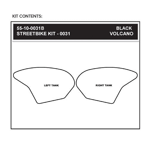 Stomgrip Traktionspad Streetbikes Schwarz Kawasaki Ninja ZX-6R / RR Bj. 05-06
