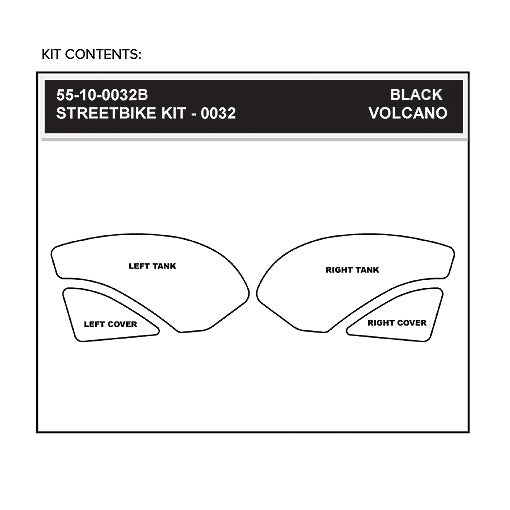 Stomgrip Traktionspad Streetbikes Schwarz Kawasaki Ninja ZX-6R Bj. 07-08