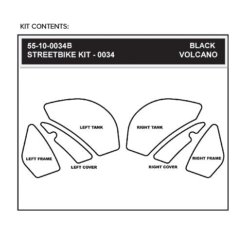 Stomgrip Traktionspad Streetbikes Schwarz Kawasaki Ninja ZX-10R Bj. 08-10