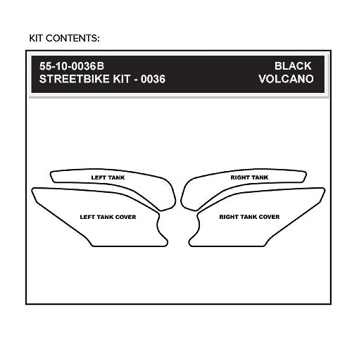 Stomgrip Traktionspad Streetbikes Schwarz Kawasaki Ninja 250 R Bj. 08-12