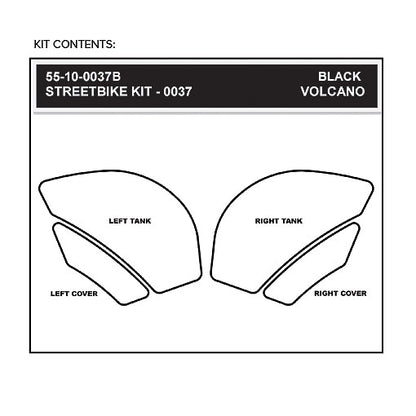Stomgrip Traktionspad Streetbikes Schwarz Kawasaki Ninja ZX-6R Bj. 09-22