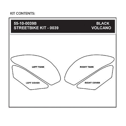 Stomgrip Traktionspad Streetbikes Schwarz Kawasaki Ninja 650 R Bj. 09-11