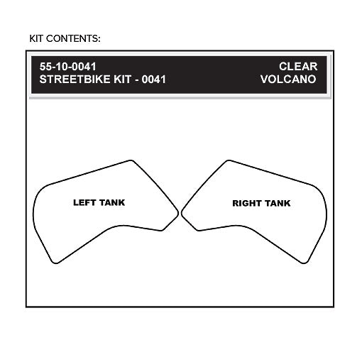 Stomgrip Traktionspad Streetbikes Klar Kawasaki KLR 650 Bj. 00-18