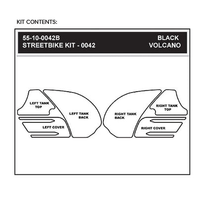 Stomgrip Traktionspad Streetbikes Schwarz Kawasaki ZZR 1400 Bj. 12-20
