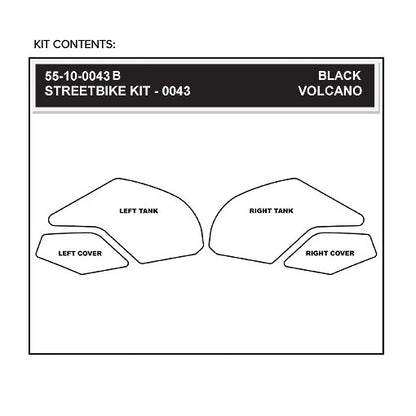Stomgrip Traktionspad Streetbikes Schwarz Kawasaki Ninja 250 SL Bj. 13-16