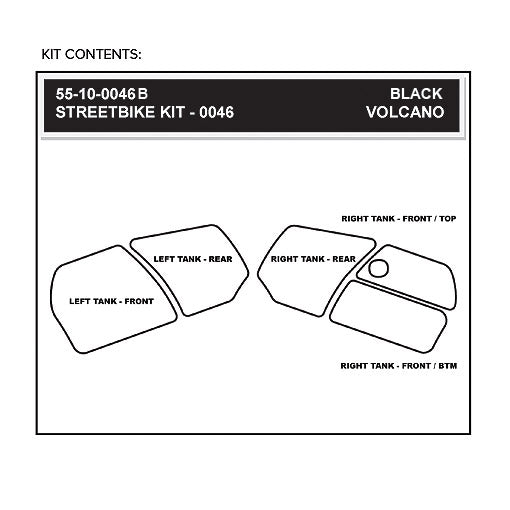 Stomgrip Traktionspad Streetbikes Schwarz Kawasaki GTR 1400 Bj. 10-22