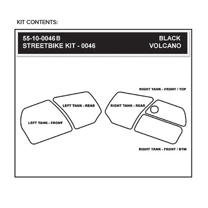Stomgrip Traktionspad Streetbikes Schwarz Kawasaki GTR 1400 Bj. 10-22