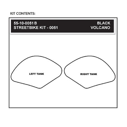 Stomgrip Traktionspad Streetbikes Schwarz BMW R 1200 GS Bj. 03-12