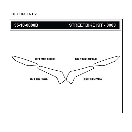 Stomgrip Traktionspad Streetbikes Schwarz Honda CRF250 L Bj. 13-20