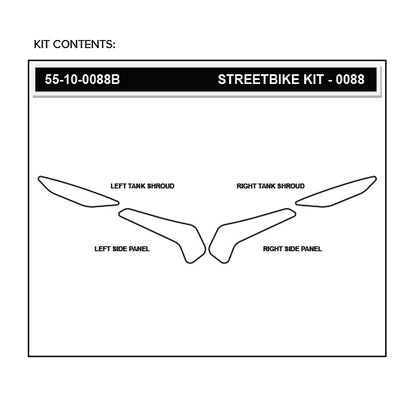 Stomgrip Traktionspad Streetbikes Schwarz Honda CRF250 L Bj. 13-20