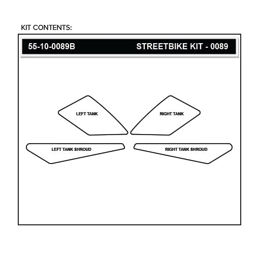 Stomgrip Traktionspad Streetbikes Schwarz Kawasaki KLX 250 S / Camo Bj. 09-20