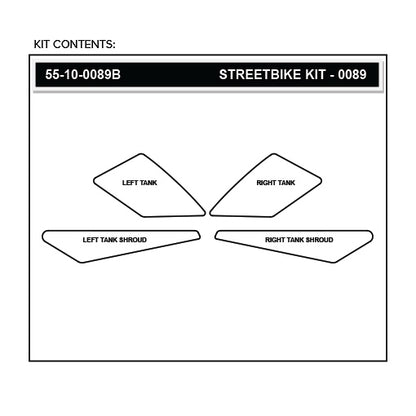 Stomgrip Traktionspad Streetbikes Schwarz Kawasaki KLX 250 S / Camo Bj. 09-20