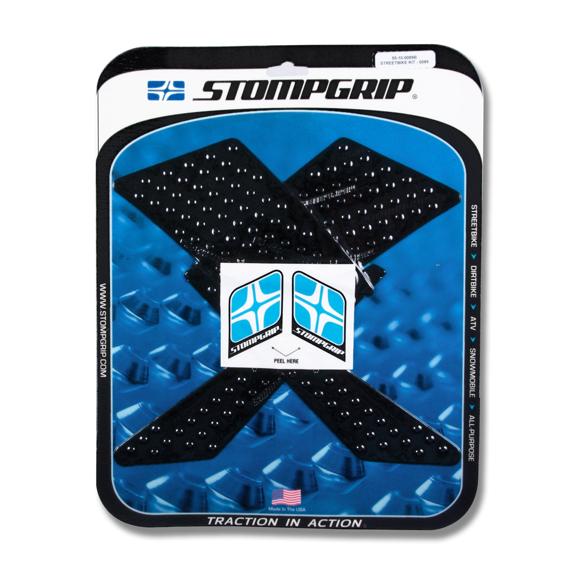 Stomgrip Traktionspad Streetbikes Schwarz Kawasaki KLX 250 S / Camo Bj. 09-20