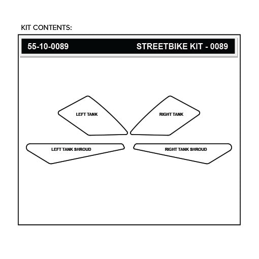 Stomgrip Traktionspad Streetbikes Klar Kawasaki KLX 250 S / Camo Bj. 09-20