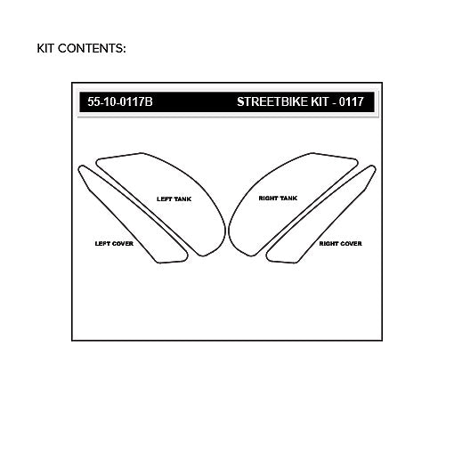 Stomgrip Traktionspad Streetbikes Schwarz Kawasaki Z800 Bj. 13-16