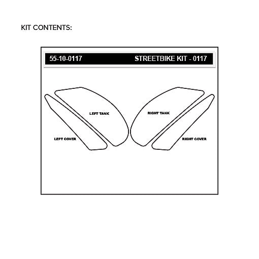Stomgrip Traktionspad Streetbikes Hybrid Kawasaki Z800 Bj. 13-16