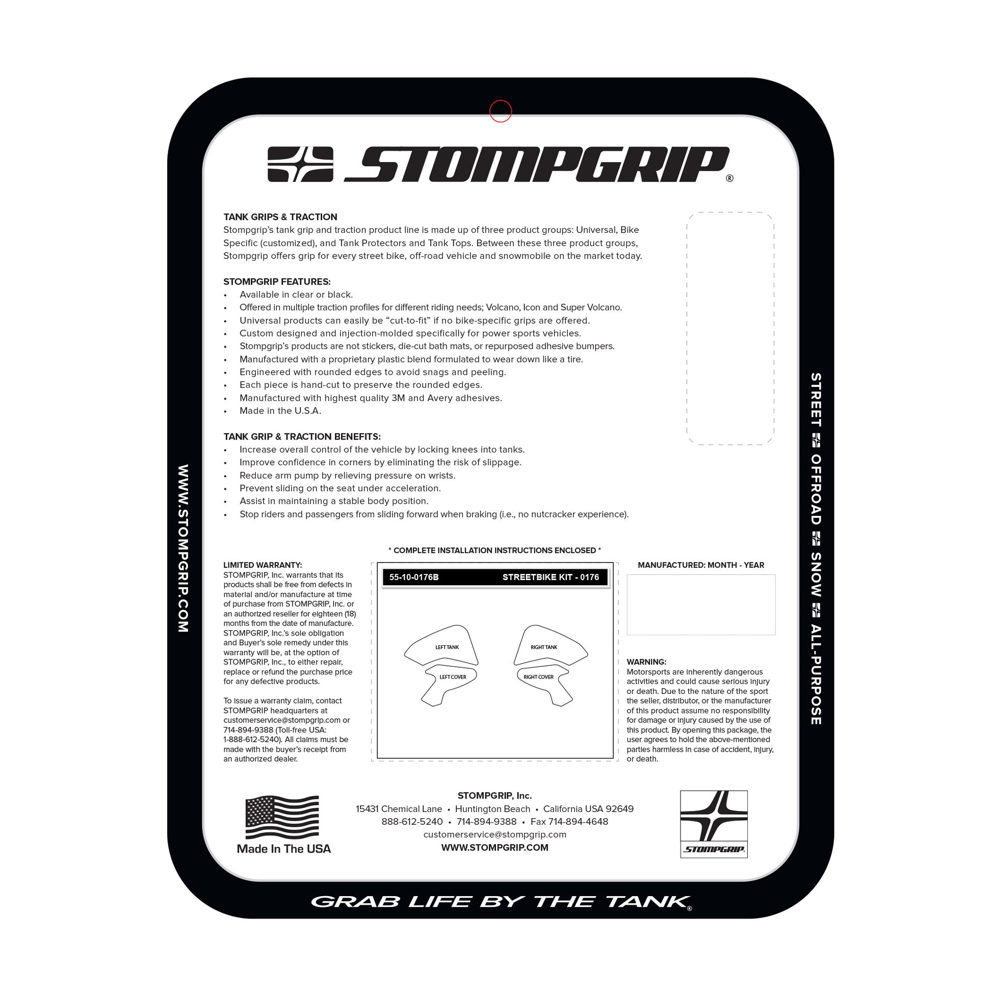 Stomgrip Traktionspad Streetbikes Schwarz BMW F 900 R Bj. 20-21