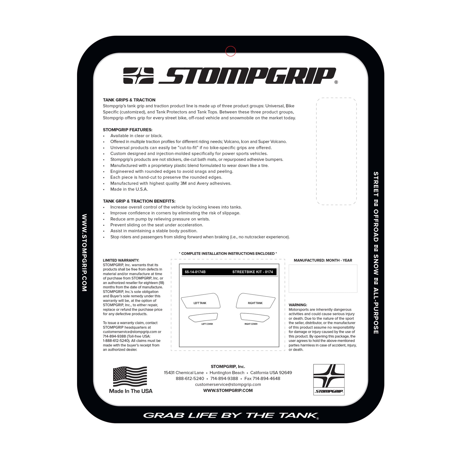 Stomgrip Traktionspad Streetbikes Klar BMW F 850 GS Adventure Bj. 20-21