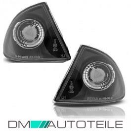 Frontblinker Set Schwarz Klarglas passend für BMW E46 Limousine Touring Baujahr 98-01