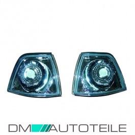 Designblinker Frontblinker Set Klarglas Chrom passend für BMW E36 Limousine Touring Bj. 90-98