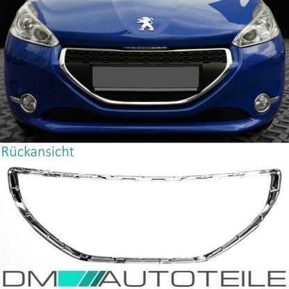 Peugeot 208 Kühlergrill Chrom Grillrahmen Rahmen für Stoßststange vorne 12-15