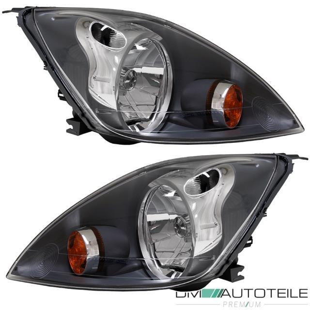 SET Ford Fiesta V MK5 JD Scheinwerfer Rechts Links Klarglas Dunkelgrau + Leuchtmittel SET bj.01-08
