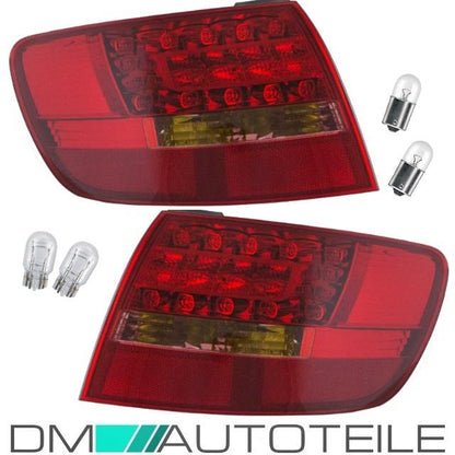 Set Audi A6 4F LED Avant Rückleuchten rechts+links Außen Rot/Weiß Bj 05-08
