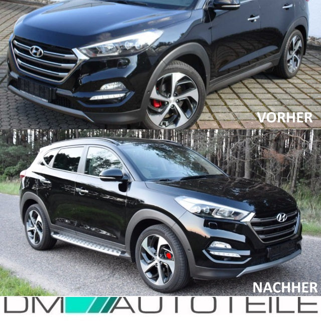 Hyundai Tucson TLE Trittbretter Schweller Aluminium Set +Montagekit ab 2015-2020