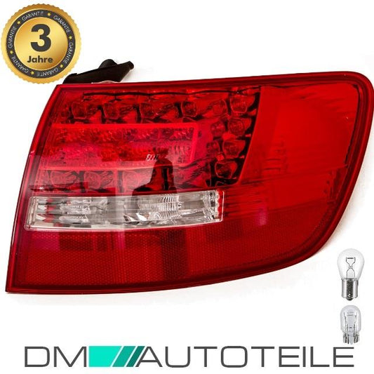 SET Audi A6 4F2-Avant LED Rückleuchte rechts Rot-Weiß außenteil Bj 08-10 +Birnen