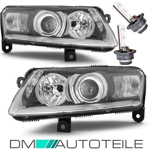 Set Audi A6 4F Bi-Xenon Scheinwerfer rechts & links D2S Bj 04-08 +Tagfahrlicht ohne Kurvenlicht+Brenner
