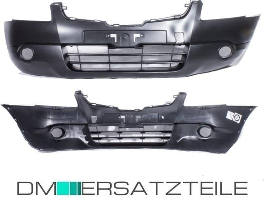 Nissan Qashqai Stoßstange vorne Bj 06-10 schwarz glatt für SRA und Nebelscheinwerfer