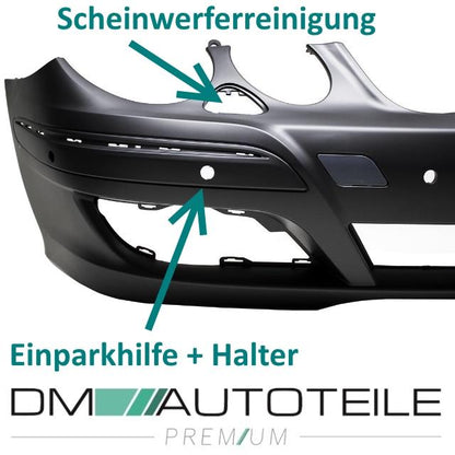 Mercedes W211 E- Klasse Stoßstange vorne grundiert für PDC/SWR Elegance 06-09