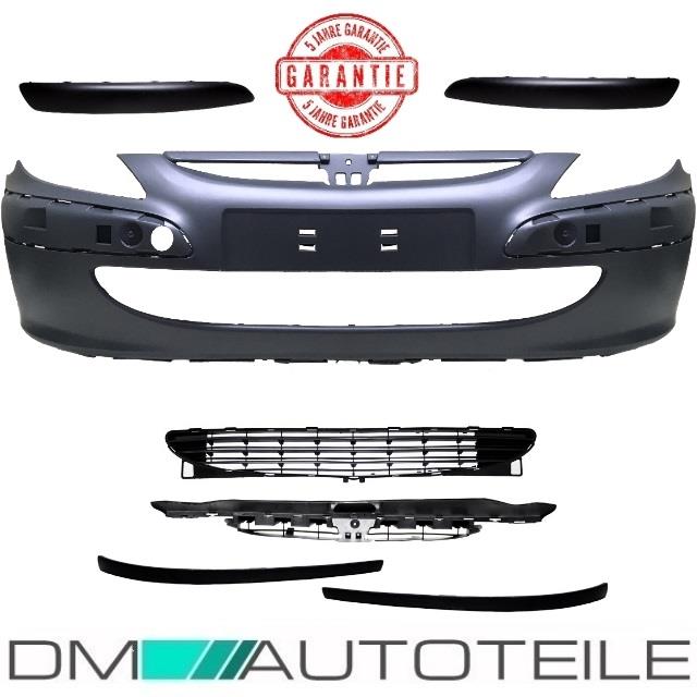 SET Peugeot 307 Bj. 01-05 Stoßstange vorne + Komplett Grill + Leisten + Spoiler