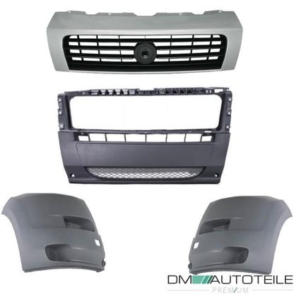 Stoßstange vorne mittig Ecken Kühlergrill SET passt für Fiat Ducato 250 ab 06-14
