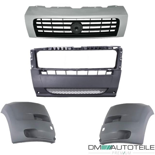 Stoßstange vorne mittig Ecken Kühlergrill SET passt für Fiat Ducato 250 ab 06-14