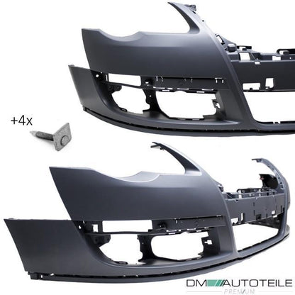 Stoßstange vorne ohne PDC ohne SRA + Spoiler + Kühlergrill + Schrauben passt für Set VW Passat 3C ab 05-10