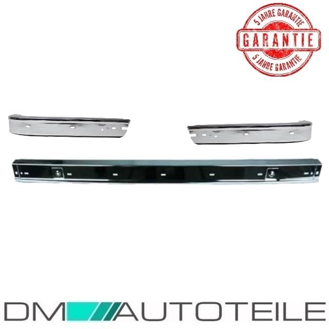 Chrom Stoßstange Hinten Mitte +Ecken LINKS+RECHTS  passt für BMW 3er E30 82-87