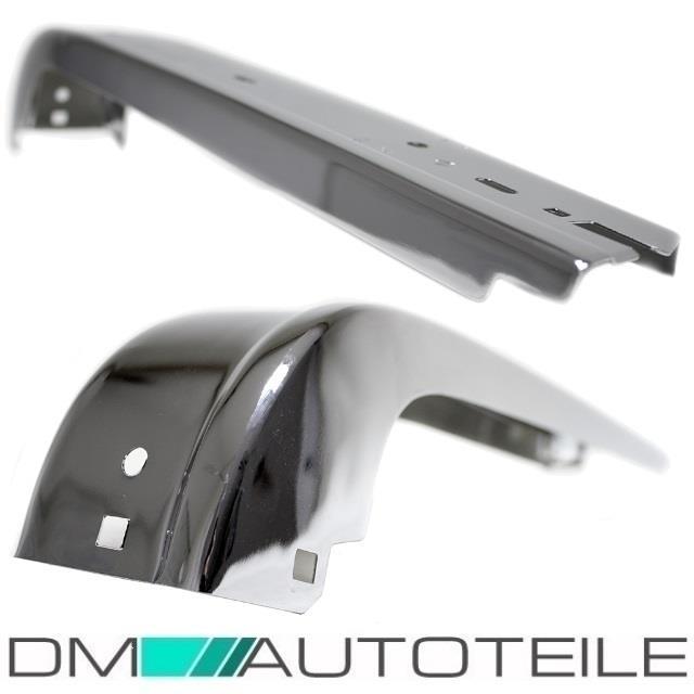 Chrom Stoßstange Hinten Mitte +Ecken LINKS+RECHTS  passt für BMW 3er E30 82-87