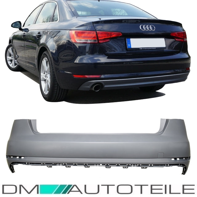 Stoßstange hinten ohne PDC grundiert passend für Audi A4 B9 Limousine 2015-2018