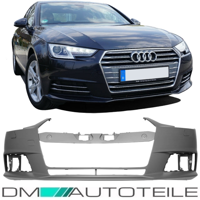 Stoßstange vorne grundiert für SRA + PDC passt für Audi A4 B9 ab 2015-2018