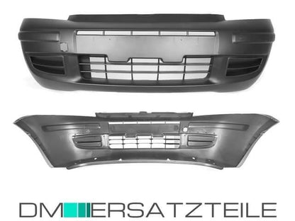 Stoßstange vorne + Kühlergrill SET schwarz geriffelt passt für Fiat Panda 169 ab 2003-2012