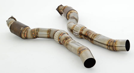 Friedrich Motorsport 2x90mm Downpipe mit 200 Zellen HJS Sport-Kat. Audi RS6 4F Quattro
