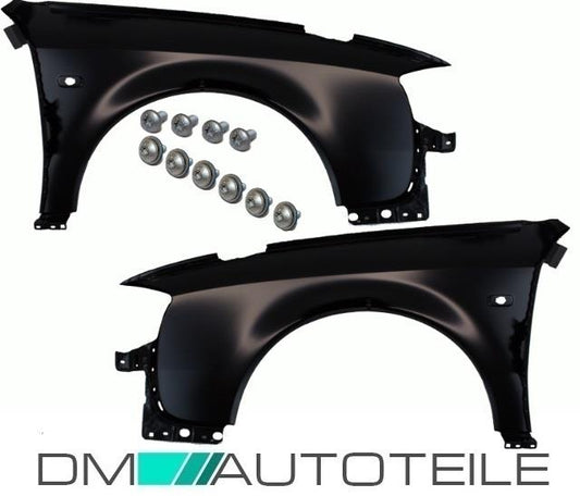 Set Audi A6 4B C5 Kotflügel vorne links & rechts Bj 97-01 mit Blinkerloch + Montagekit
