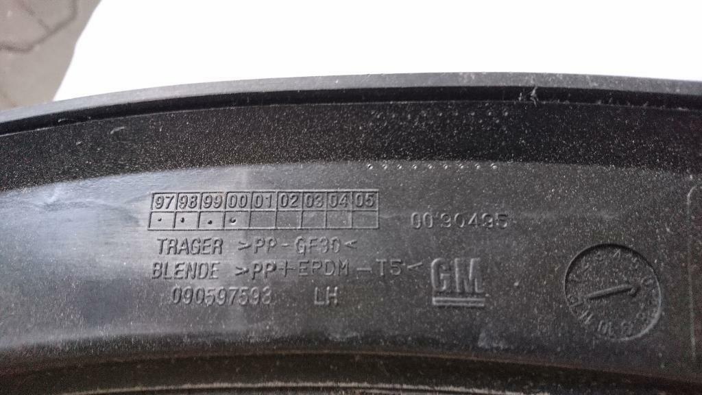 Opel Zafira A Radlauf leiste Abdeckung