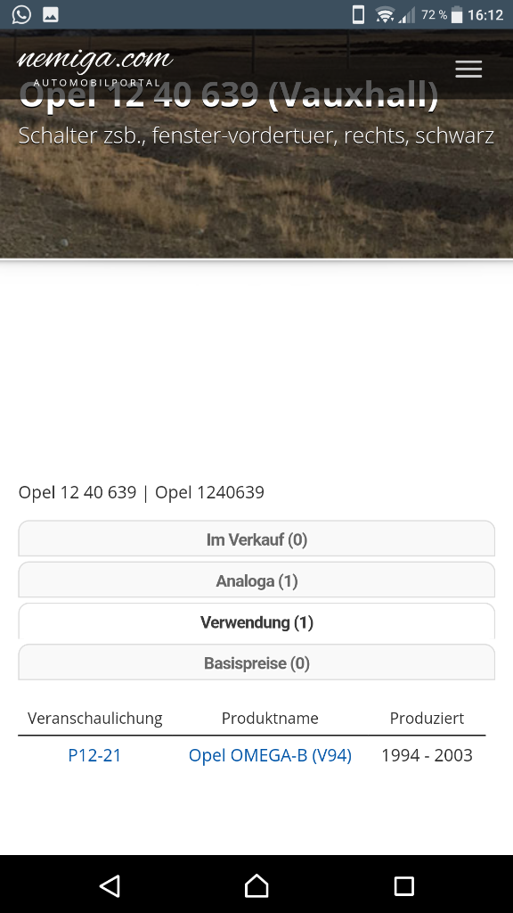Original GM Opel Omega B Fensterheber Vorne Rechts NEU