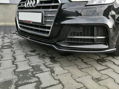 Front Ansatz V.2 für Audi S3 / A3 S-Line 8V FL Limousine Carbon Look