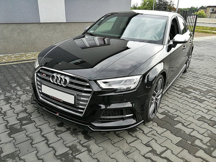 Front Ansatz V.2 für Audi S3 / A3 S-Line 8V FL Limousine schwarz matt